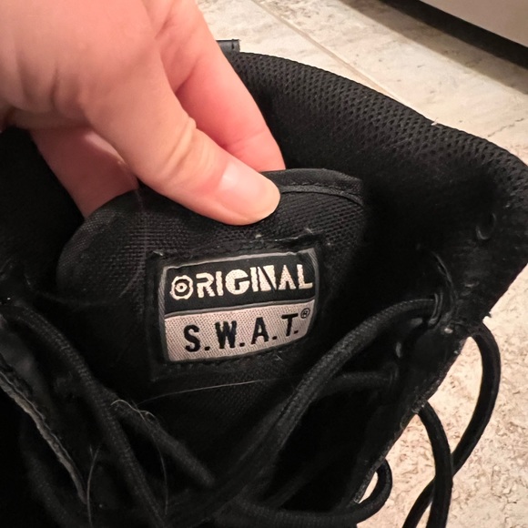 Original SWAT 9” womens black leather combat boots size 6.5 - Picture 2 of 8
